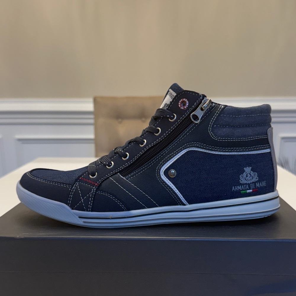 Armata Di Mare Navy High-Top Sneakers - Picture 2 of 6